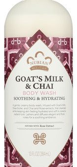 BODY WASH NUBIAN 13FZ GOAT MILK CHA    764302130499 Online Hot Sale