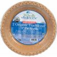 PIE CRUST WHOLLY WHOLESOME 9  TRADITIONAL 2COUNT ORGANIC   14 OZ  74677842119 For Sale