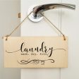 Handmade Wooden Hanging Wall Plaque Laundry Wash Dry Fold Funny Washing Decorative Sign for Utility Room For Sale