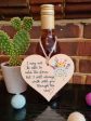 Walk with You Through the Rain Hanging Heart Wooden Sign Home Decoration Card Alternative Online