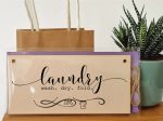 Handmade Wooden Hanging Wall Plaque Laundry Wash Dry Fold Funny Washing Decorative Sign for Utility Room For Sale