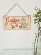 Handmade Wooden Hanging Wall Plaque Coffee is Always a Good Idea Fun Decorative Sign Kitchen Coffee Shop Cheap