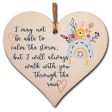 Walk with You Through the Rain Hanging Heart Wooden Sign Home Decoration Card Alternative Online