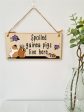 Handmade Wooden Hanging Wall Plaque Spoiled Guinea Pigs Live Here Pet Lover Mum Dad Cute Gift Sign on Sale