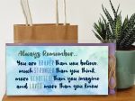 Handmade Wooden Hanging Wall Plaque Always Remember You Are Stronger Beautiful Loved Inspirational Friendship Gift Online