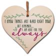 Things Are Hard I Am Here For You Hanging Heart Wooden Sign Home Decoration Card Alternative For Sale