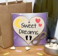 Handmade Wooden Hanging Heart Plaque Gift Sweet Dreams new baby present nursery wall decoration for new parents on Sale