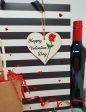 Handmade Wooden Hanging Heart Plaque Valentine s Gift for someone special boyfriend girlfriend husband wife romantic keepsake For Cheap