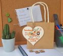 Teachers Change the World Thank You Hanging Heart Wooden Decoration End of Term Gift Card Alternative Teacher Online now