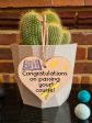 Handmade Wooden Hanging Heart Plaque Gift Well done on Passing Your Exams Congratulations Graduation Keepsake For Sale