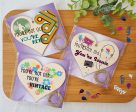 Set of 3 Hanging Decorations Wooden Hearts Happy Birthday Card Alternative | You re Not Old Iconic | Retro | Vintage 60s 70s 80s Online Sale