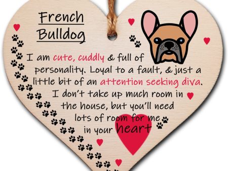 Handmade Wooden Hanging Heart Plaque Gift Perfect for Dog Lovers Pet Keepsake Novelty Decoration Sale