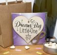 Handmade Wooden Hanging Heart Plaque Gift Dream Big Little One new baby present nursery wall decoration new parents Online now