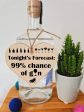 Tonight s Forecast Chance of Gin Funny Novelty Hanging Heart Wooden Decoration Gift Card Alternative Gin Lovers Hot on Sale