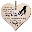 Handmade Wooden Hanging Heart Plaque Gift for Dad this Fathers Day Thoughtful Keepsake Cheap