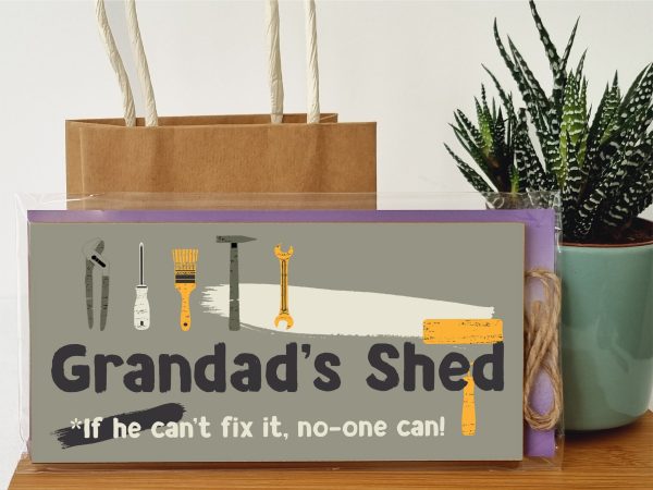 Handmade Wooden Hanging Wall Plaque Grandad s Shed If He Can t Fix It No One Can Funny Novelty Sign Shed Man Cave Online now