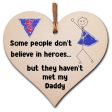 Handmade Wooden Hanging Heart Plaque Gift for Daddy Novelty Funny Keepsake Online Hot Sale