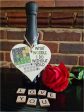 Handmade Wooden Hanging Heart Plaque Gift What Would I Do Without You Wordle Funny Cute Play on Words For Cheap