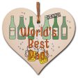 Handmade Wooden Hanging Heart Plaque Gift for Dad this Fathers Day Novelty Fun Thoughtful Keepsake for Beer Fan Online