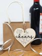 Handmade Wooden Hanging Heart Plaque Gift Although we may be far apart cheers novelty window wall hanger gift for absent friends and family funny keepsake sending well wishes and cheers For Cheap