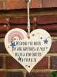 Handmade Wooden Hanging Heart Plaque Gift Joy and Happiness New Chapter Leaving Retirement Present Colleague Friend Card Alternative For Sale