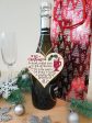 Handmade Christmas Hanging Wooden Heart Plaque Decoration Gift Christmas Mulled Wine Jolly Season Tag to wish someone special a merry xmas festive bauble Cheap