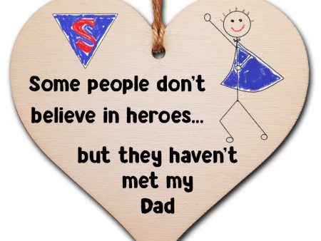 Handmade Wooden Hanging Heart Plaque Gift for Dad Novelty Funny Keepsake Online