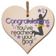 Handmade Wooden Hanging Heart Plaque Gift to Congratulate for Slimming World Weight Watchers Online now