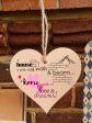 Handmade Wooden Hanging Heart Plaque Gift House Walls Home Love Dreams Inspirational Wall Hanger Card Alternative Friendship Family Online Sale