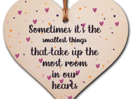 Handmade Wooden Hanging Heart Plaque Gift Smallest Things Most Room Hearts Thoughtful Friendship Family Wall Hanger Card Alternative For Cheap