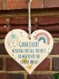 Handmade Wooden Hanging Heart Plaque Gift Good Luck Best Future Leaving Retirement Present Colleague Neighbour Card Alternative Supply