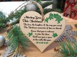 Handmade Wooden Hanging Heart Plaque Gift to Remember Lost Loved Ones at Christmas Hot on Sale