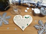 Handmade Christmas Hanging Wooden Heart Plaque Decoration Gift to wish someone special a merry xmas festive bauble Supply