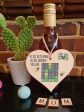 Handmade Wooden Hanging Heart Plaque Gift The Best Mum in the World Wordle Funny Mummy Play on Words Online now