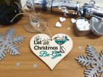 Handmade Wooden Christmas Hanging Heart Plaque Gift Let Christmas Be-Gin funny novelty gin lovers alcohol joke xmas present Supply