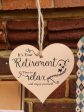 Handmade Wooden Hanging Heart Plaque Gift Retirement Relax and Enjoy Yourself Leaving Retired Present Colleague Card Alternative For Discount