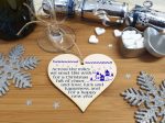 Handmade Christmas Hanging Wooden Heart Plaque Decoration Gift Across the miles sending festive cheer to wish faraway friends a merry xmas festive bauble Sale