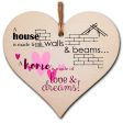 Handmade Wooden Hanging Heart Plaque Gift House Walls Home Love Dreams Inspirational Wall Hanger Card Alternative Friendship Family Online Sale