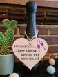 Handmade Wooden Hanging Heart Plaque Gift Perfect for Prosecco Lovers Novelty Funny Keepsake For Sale