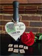 Handmade Wooden Hanging Heart Plaque Gift You Rock My World Wordle Love You Funny Hubby Husband Words For Discount