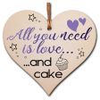 Handmade Wooden Hanging Heart Plaque Gift for Cake Lovers Novelty Funny Keepsake Discount