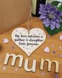 Handmade Wooden Hanging Heart Plaque Gift Love Between Mother Daughter Forever Present Friendship Thoughtful Wall Hanger Sale