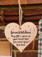 Handmade Wooden Hanging Heart Plaque Gift Grandchildren Fill Heart Wall Hanger Grandparents Family Thoughtful Wall Hanger Online Sale