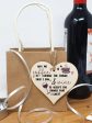 Handmade Wooden Hanging Heart Plaque Gift Give me coffee give me wine to change things novelty window wall hanger gift for wine coffee lovers friends family funny saying For Sale