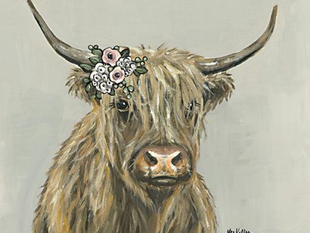 LK169 - Fern the Highland with Flowers - 16x12 Sale