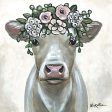 LK168 - Milkshake Cow with Flowers - 12x12 Discount