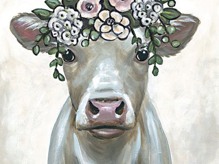 LK168 - Milkshake Cow with Flowers - 12x12 Discount