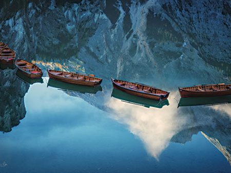 MPP868 - Boats of Braies II - 18x12 Hot on Sale