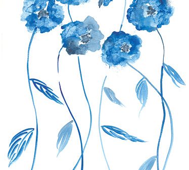 REAR399 - Blue Poppies - 12x18 Online